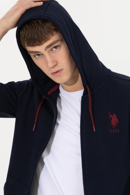 Кардиган U.S. Polo Assn мужской темно-синий хлопок  фото 14