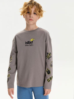 PELICAN, джемпер для мальчиков, Серый