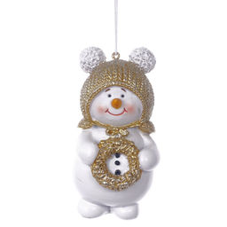 Фигурка декоративная подвесная "Снеговик", L6 W4 H10 см