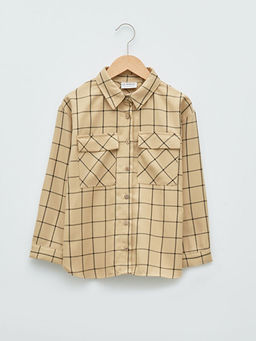 Ekose Uzun Kollu K?z ?ocuk G?mlek