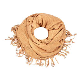 Объемный палантин гофре цвета рыжей охры - Модные истории фото 2