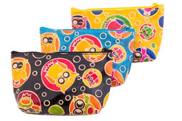 Косметичка (кожа) ручной принт № 577/1 (3шт/уп)