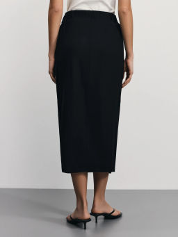 Юбка миди на запах изо льна / Zarina  фото 5