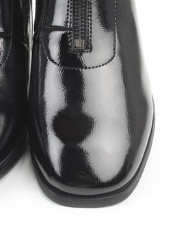 01-M43-17 BLACK Ботинки демисезонные женские (натуральная кожа)