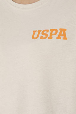 Женская кремовая футболка - U.s. polo assn фото 7