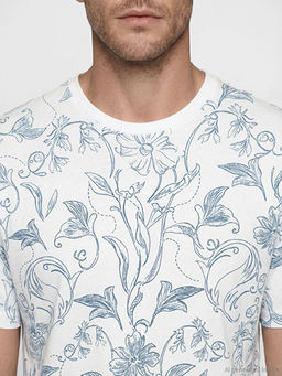 Bisiklet Yaka Desenli Erkek Ti??rt