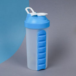 Бутылка/Шейкер JUST SHSC-600 с таблетницей, синий, для спортивного питания 600ML/уп60 - Галеонтрейд фото 7
