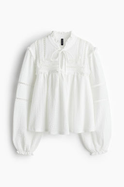 Blusa oversize con ribetes de volante - H&m фото 5