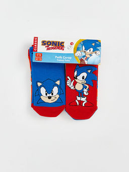Sonic Desenli Erkek ?ocuk Patik ?orap 5li