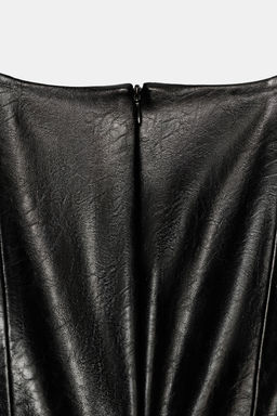 FAUX LEATHER BELTED TOP - Zara фото 3