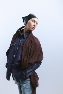 STRIPED COMBINATION SCARF - Zara фото 2