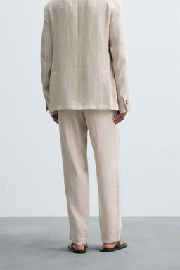 100% LINEN SUIT TROUSERS - Zara фото 3