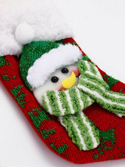 Подарочный набор в новогоднем носке Снеговик, крем для рук, бомбочка для ванны и пилка для ногтей, URAL LAB