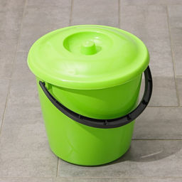 Ведро с крышкой, 10 л, d=32 см, h=26 см, пластик, МИКС