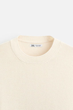 TEXTURED COTTON BLEND SWEATER - Zara фото 20
