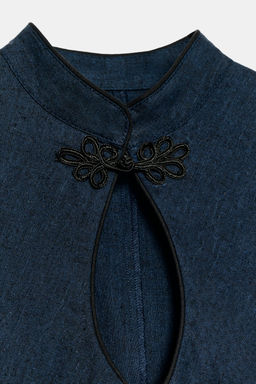 VESTIDO MINI ALAMAR CON LINO / ?ndigo - Zara фото 8