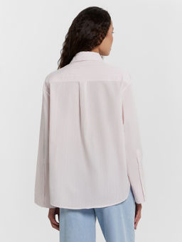 Рубашка женская розвая в полоску