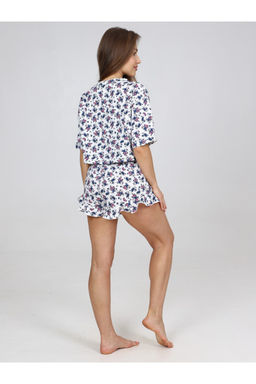 Пижама женская П-124.13 Цветы синий - Хороший трикотаж фото 4