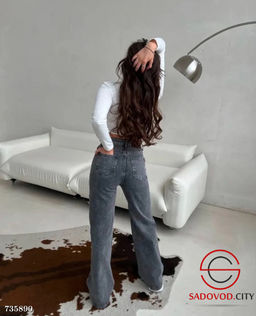 Женские джинсы Трубы с высокой посадкой