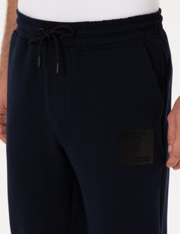 Lacivert Slim Fit Pamuk Kar___ml_ Pa_as_ Lastikli E_ofman Alt_