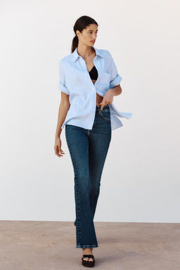 Z1975 FLARED HIGH-WAIST JEANS - Zara фото 8
