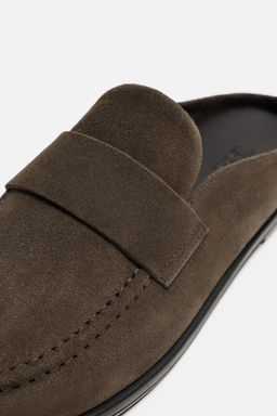 LEATHER SLINGBACK LOAFERS - Zara фото 6