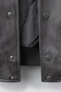 COMBINED SUEDE EFFECT BOMBER JACKET - Zara фото 8