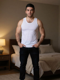 Майка мужская белая, трикотаж