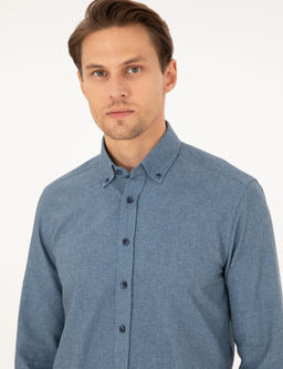 Mavi Slim Fit Uzun Kollu G_mlek