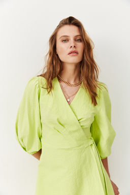 Платье на запах из жатого хлопка - TO BE ONE фото 2