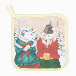 Набор кухонный Зимнее волшебство варежка-прих.20х28см, прихватка 19х19,100% хл,ватин 250г/м2 - Этель фото 3