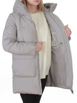 8379 LT. GRAY Куртка зимняя женская (200 гр. холлофайбер)