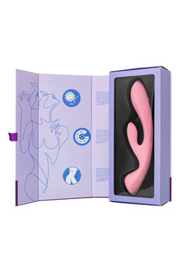 Нереалистичный вибратор Satisfyer Triple Oh, силикон, розовый, 24 см  фото 10