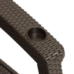 Набор садовой мебели «Ротанг», 2 кресла, стол, цвет мокко