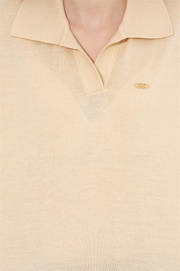 Женский кремовый меланжевый свитер Неожиданная скидка в корзине - U.s. polo assn фото 6