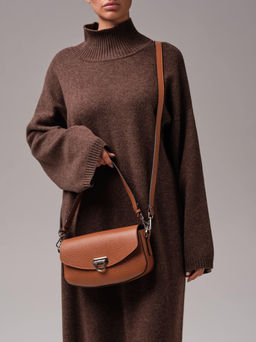 Кожаная сумка Azaro 31049 коричневый камень соло