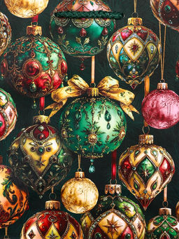 Цена за 2 шт. Пакет подарочный новогодний ламинированный, «Игрушки Новогодние», 18×10×22.3 см