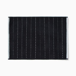 Коврик махровый «Этель» Lines, 50×70 см, хлопок 100%, черный