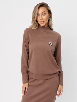 Костюм женский К-242 (лапша Софт г/к) Бежевая