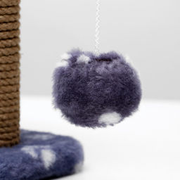 Когтеточка для котят двойная, 30 х 20 х 34 см, джут, серая с лапками - Пижон фото 13