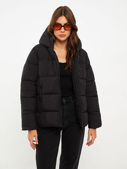 Kad?n Kap??onlu D?z ?i?me Mont