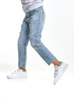 Детские джинсы 33-1029 голубой - Mini maxi фото 6