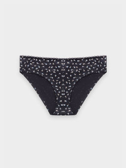 Цена за 2 штуки! ТРУСЫ ЖЕНСКИЕ цветочки на антраците 412404