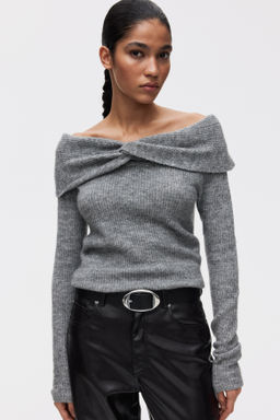 Jersey off-the-shoulder - H&m фото 6