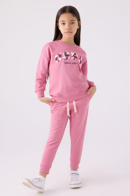 Розовый пижамный комплект для девочки Неожиданная скидка в корзине