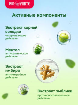 Таблетки при кашле и боли в горле BioForte для рассасывания мед-лимон 24 шт