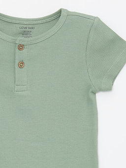 Bisiklet Yaka Basic Erkek Bebek Tulum - Waikiki фото 3