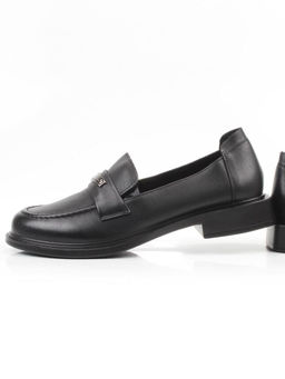 03-DHL206-1 BLACK Лоферы женские (натуральная кожа)