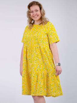 Платье "Касадея" жёлтое, трикотаж