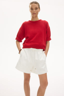 Pantal?n corto en denim con cord?n de ajuste - H&m фото 5